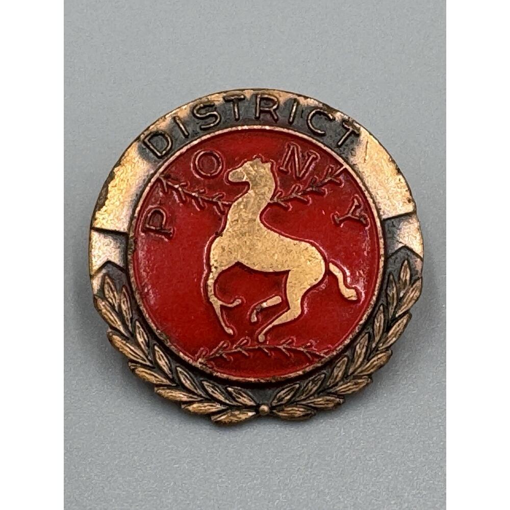 Vintage Screwback Pony Baseball District Lapel Pin
